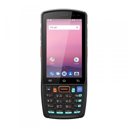 Urovo DT40 adatgyűjtő: 1D/2D vonalkód olvasó, kamera, 21 gombos billentyűzet, kijelző 10.2 cm (4'') 480x800 pixel, Bluetooth, Wi-Fi, 4G (LTE) Dual SIM, GPS, NFC, 1.4 GHz, RAM: 2 GB, Flash: 16GB, Android 9.0, tartalmaz.: akkumulátor (4500mAh), tápegység, USB kábel (Type-C), kézi szíj